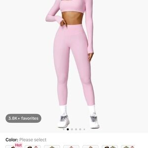 Women's Pink High-Waisted Leggings